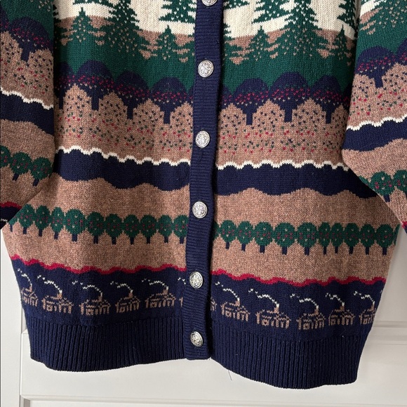 Pure Wool Vintage Northern Reflections for Parkhurst cardigan sweater size L. - Picture 4 of 10